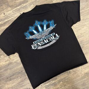 Harley Davidson Pensacola Double Sided Tshirt Men‎ Size XL Black Jets (289)